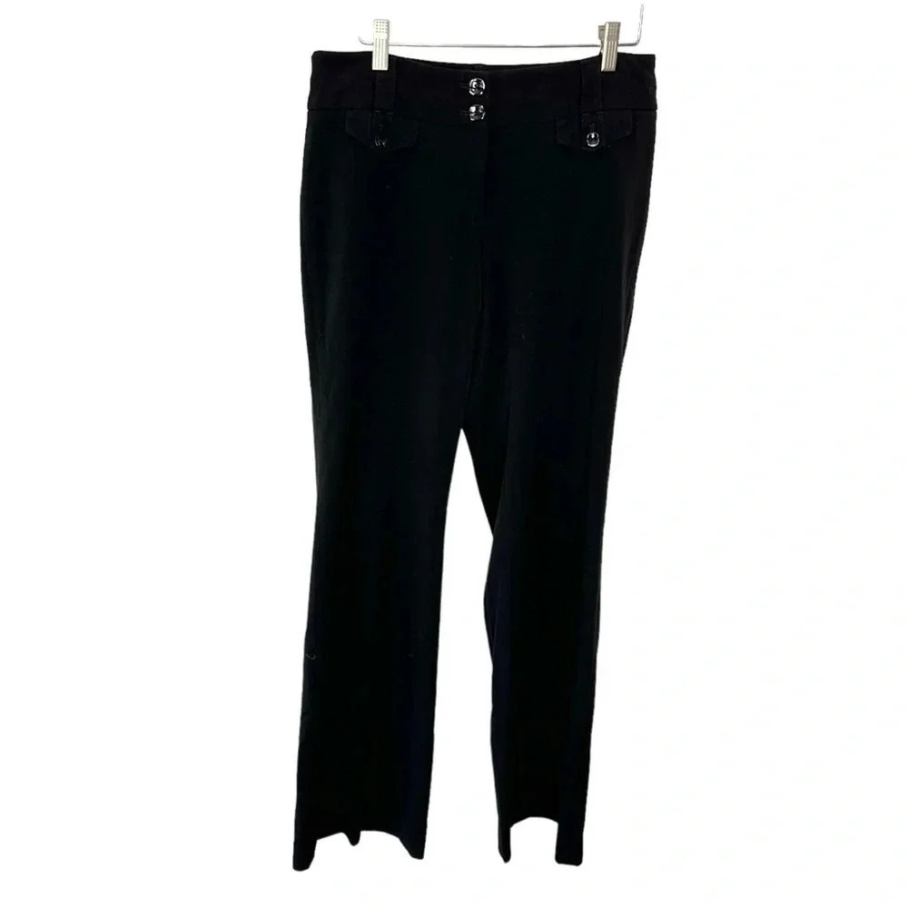 WHBM legacy 6R fashion flare black dress‎ pants